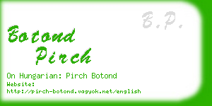 botond pirch business card